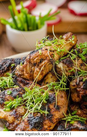 Grilled Teriyaki Chicken Wings
