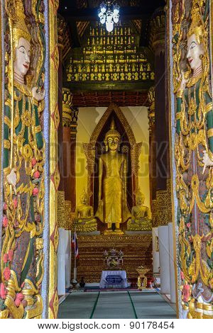 Buddha Image With Goddess Sculpture