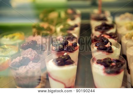 Glass Case With Desserts