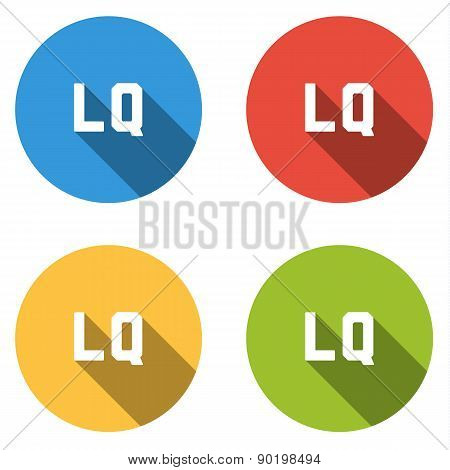 Collection Of 4 Isolated Flat Colorful Buttons For Lg (low Quality)
