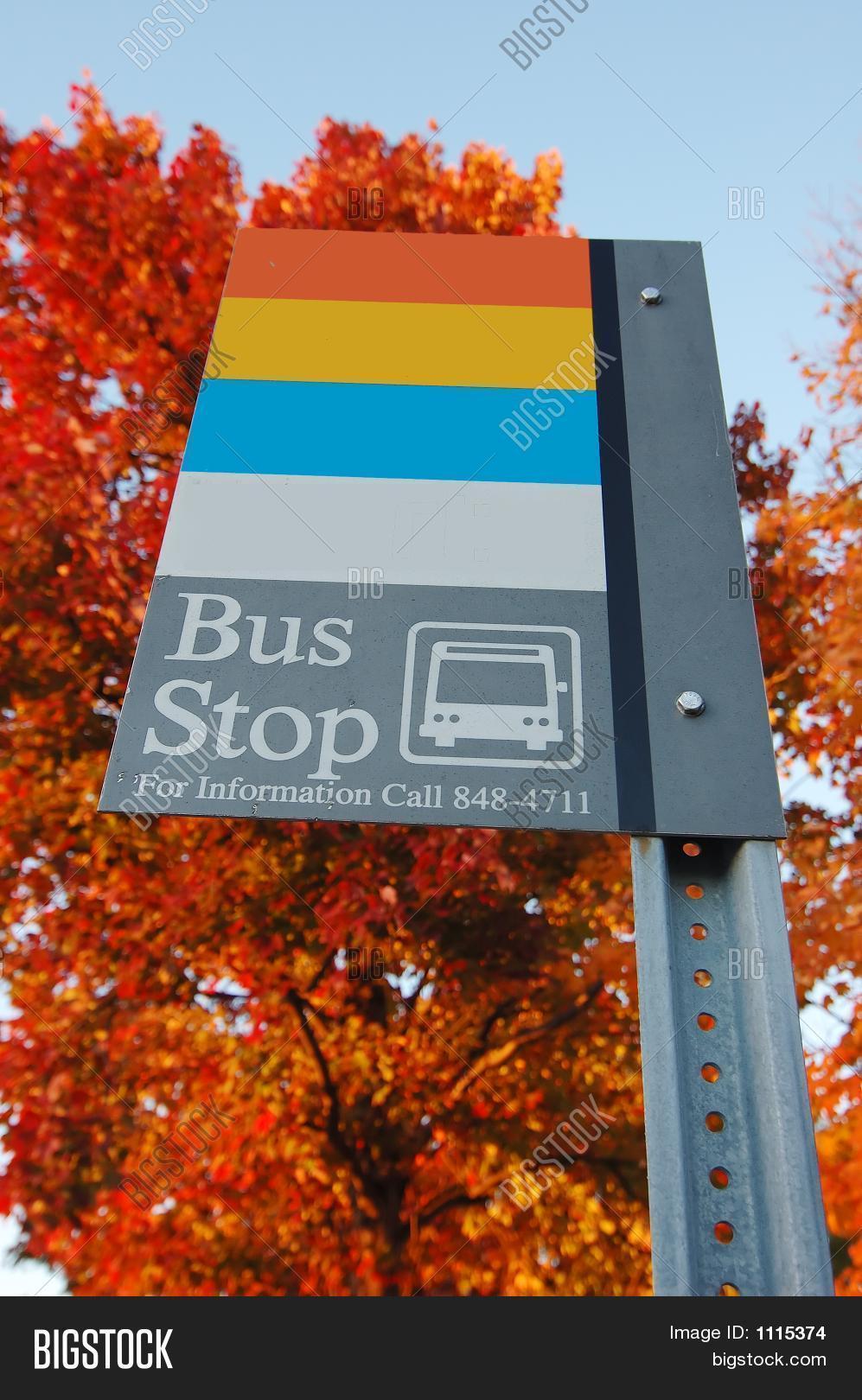 Bus Stop Sign Image & Photo (Free Trial) | Bigstock