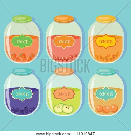 Set of compote.