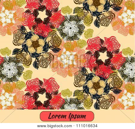 Flower Art Template Card Frame