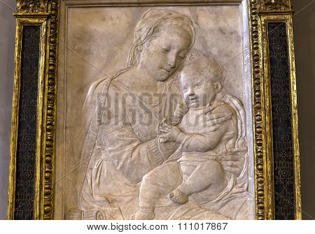 Statues In The Bargello, Florence, Italy