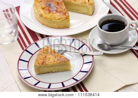 homemade gateau basque, tea time