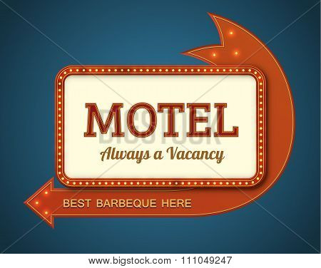 Old motel signboard