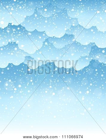 Winter sky theme background 2 - eps10 vector illustration.