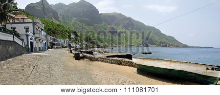 Wooden Fishing Boat By The Road