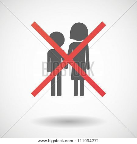 Not Allowed Icon With A Childhood Pictogram