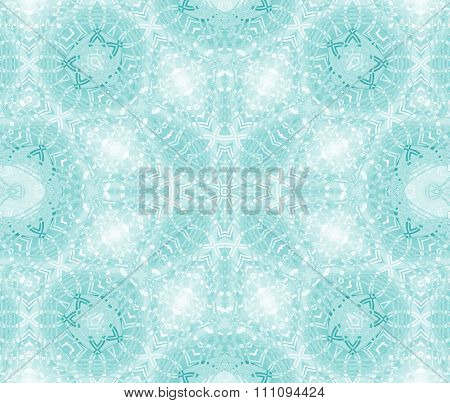 Seamless ornaments aquamarine white