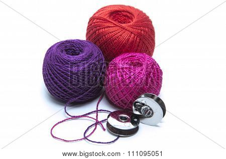 Shuttle For Tatting On A White Background Frivole