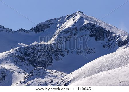 Snowy Rocks of Musala peak, Rila Mountain