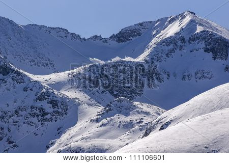 Amazing winter view of Musala peak, Rila Mountain