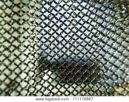 mesh chainmail background see through blur metal