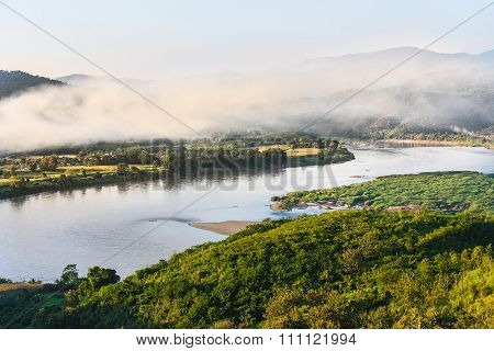 Mountain River Sunset