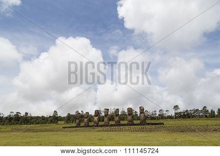 Ahu Akivi on Easter Island