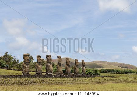 Ahu Akivi on Easter Island