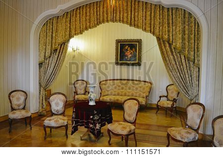 Interior lounges in Masandra Palace, Crimea
