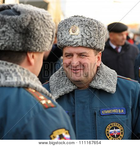 Orel, Russia - December 09, 2015: Emergency Control Ministry (mchs) Tactical Exercise. Russian Mchs
