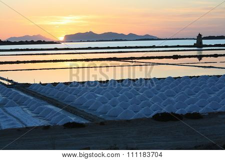 Salt Mill at Marsala, Sicily