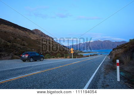 Beautiful Scenic Of Lake Hawea In South Island New Zealand Once Of Destination To Journey And Visiti