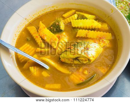 Fish Sour Soup Made Of Lemon Paste And Coconut