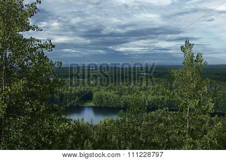 Solovetsky Island During A Storm, View From Above