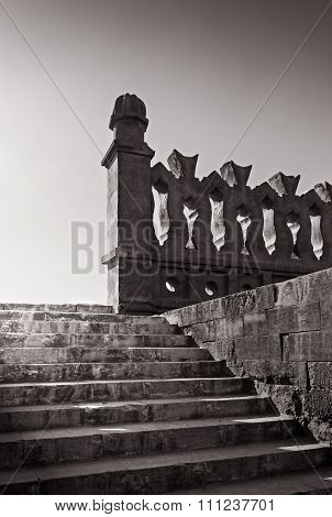 Stairs At The Oldest Mosque In Cairo, Egypt
