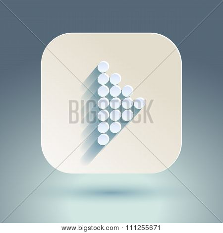 Arrow sign icon set.
