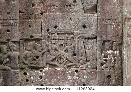 Dansing Apsaras In Angkor Wat.