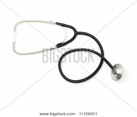 흰색 바탕에 stetoskop