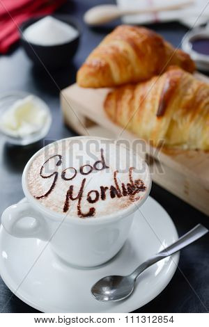 Breakfast Cappuccino Design - Good Morning
