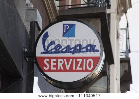 Vespa Service Station In Amsterdam