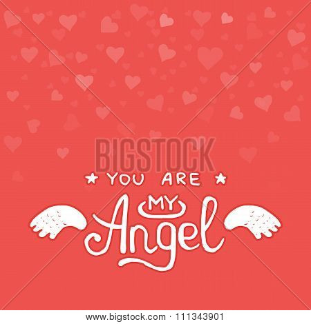 Happy Valentine's day card hearts light