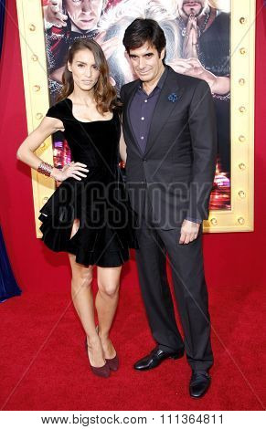David Copperfield and Chloe Gosselin at the Los Angeles Premiere of 
