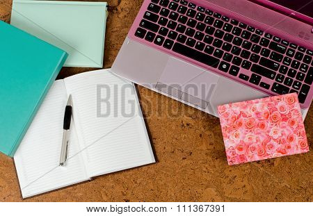 Laptop And Diaries