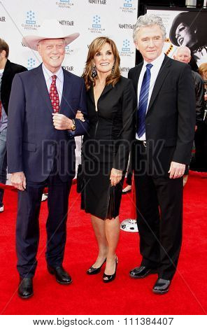 Larry Hagman, Linda Gray and Patrick Duffy at the 2012 TCM Classic Film Festival Opening Night Gala of 