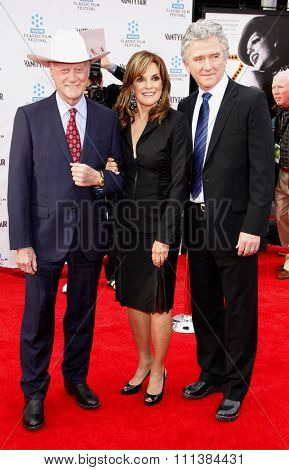 Larry Hagman, Linda Gray and Patrick Duffy at the 2012 TCM Classic Film Festival Opening Night Gala of 