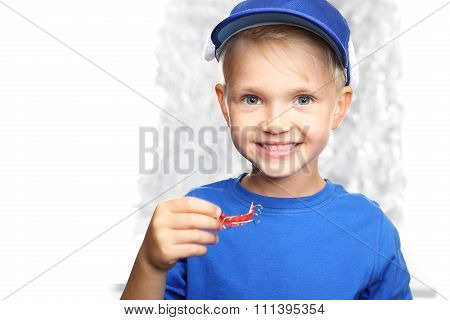 Orthodontics, little boy with braces