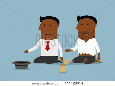 Bankrupt businessman is begging for money