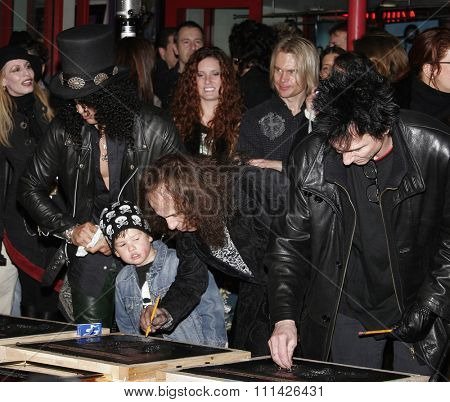 January 17, 2007. Slash, Ronnie James Dio and Terry Bozzio Inducted into Hollywood's RockWalk held at the Guitar Center Hollywood's RockWalk in Hollywood, California United States. 