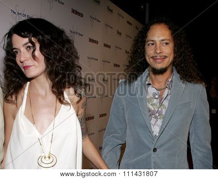 November 30, 2005. Kirk Hammett attends the Art of Elysium Presents Russel Young 