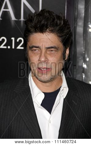 February 9, 2010. Benicio Del Toro at the Los Angeles premiere of 