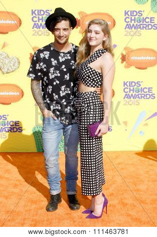 Mark Ballas and Willow Shields at the Nickelodeon's 28th Annual Kids' Choice Awards held at the Forum in Inglewood, USA on March 28, 2015. 