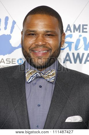 Anthony Anderson at the 2012 American Giving Awards held at the Pasadena Civic Auditorium in Pasadena on Decmber 7, 2012.