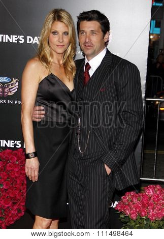 Jillian Dempsey and Patrick Dempsey at the Los Angeles premiere of 'Valentine's Day' held at the Grauman's Chinese Theater in Hollywood on February 8, 2010. 