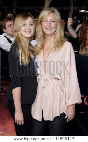 Heather Locklear and Ava Locklear at the Los Angeles premiere of 'The Twilight Saga: Breaking Dawn Part 1' held at the Nokia Theatre L.A. Live in Los Angeles on November 14, 2011. 
