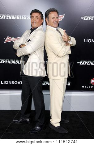 Sylvester Stallone and Frank Stallone at the Los Angeles premiere of 