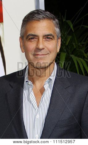 George Clooney at the Los Angeles premiere of 'The Descendants' held at the AMPAS Samuel Goldwyn Theater in Beverly Hills on November 15, 2011. 