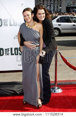 Anna Friel and Brooke Shields at the Los Angeles premiere of 'Land Of The Lost' held at the Grauman's Chinese Theatre in Hollywood on May 30, 2009.  